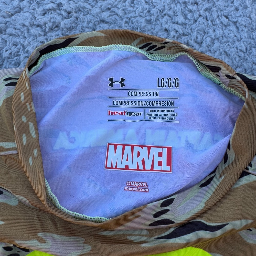 Under Armour Captain America Shirt Mens Large Compression Camo Heat Gear Marvel - Picture 4 of 6